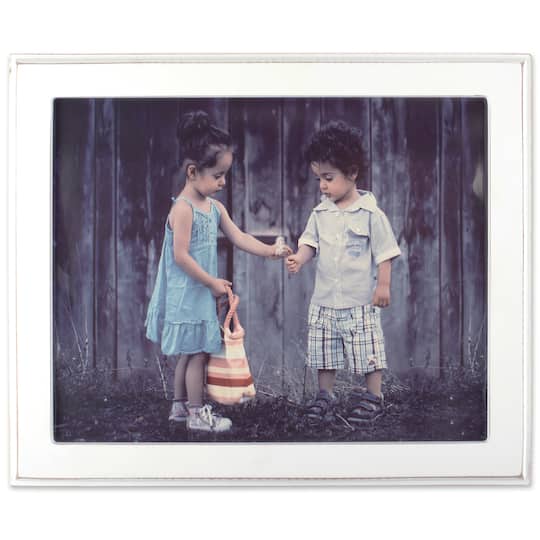 DII® Vintage White Shiplap 8" x 10" Picture Frame